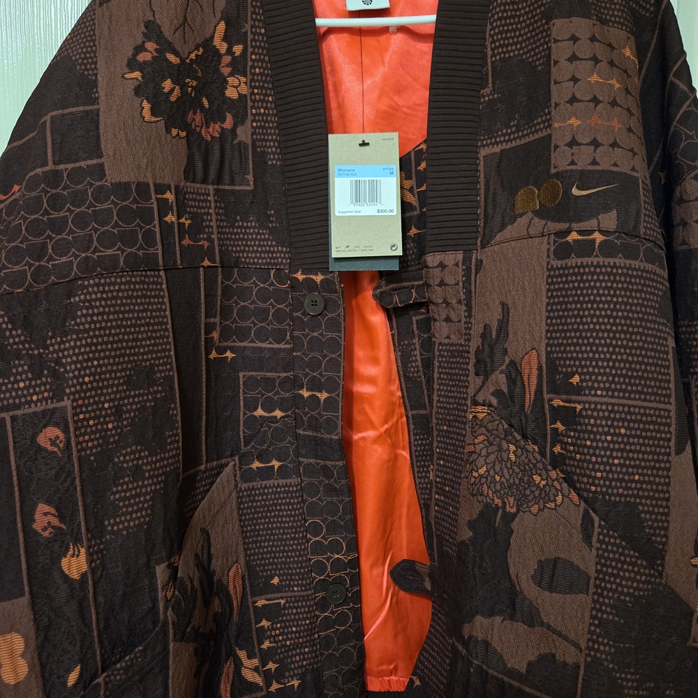 Nike NAOMI OSAKA Brown and Orange Patterned Jacket